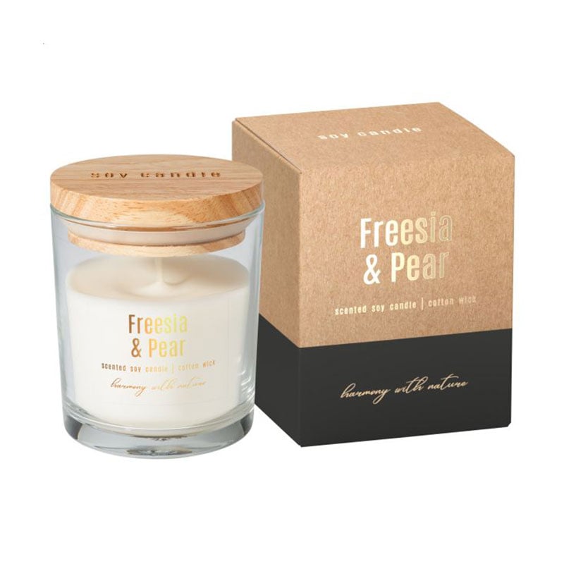 Ароматична свічка Bispol Scented Soy Candles Bay Freesia &amp; Pear, 130 г (sn73-326)